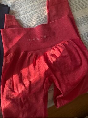 SOLD OUT/WORN ONCE NVGTN Womenβs Contour High-Waist Red Leggings